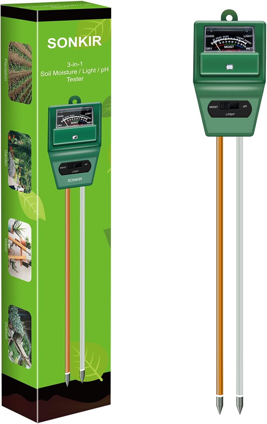 Soil Ph Meter - Soil pH Meter, MS02 3-in-1 Soil