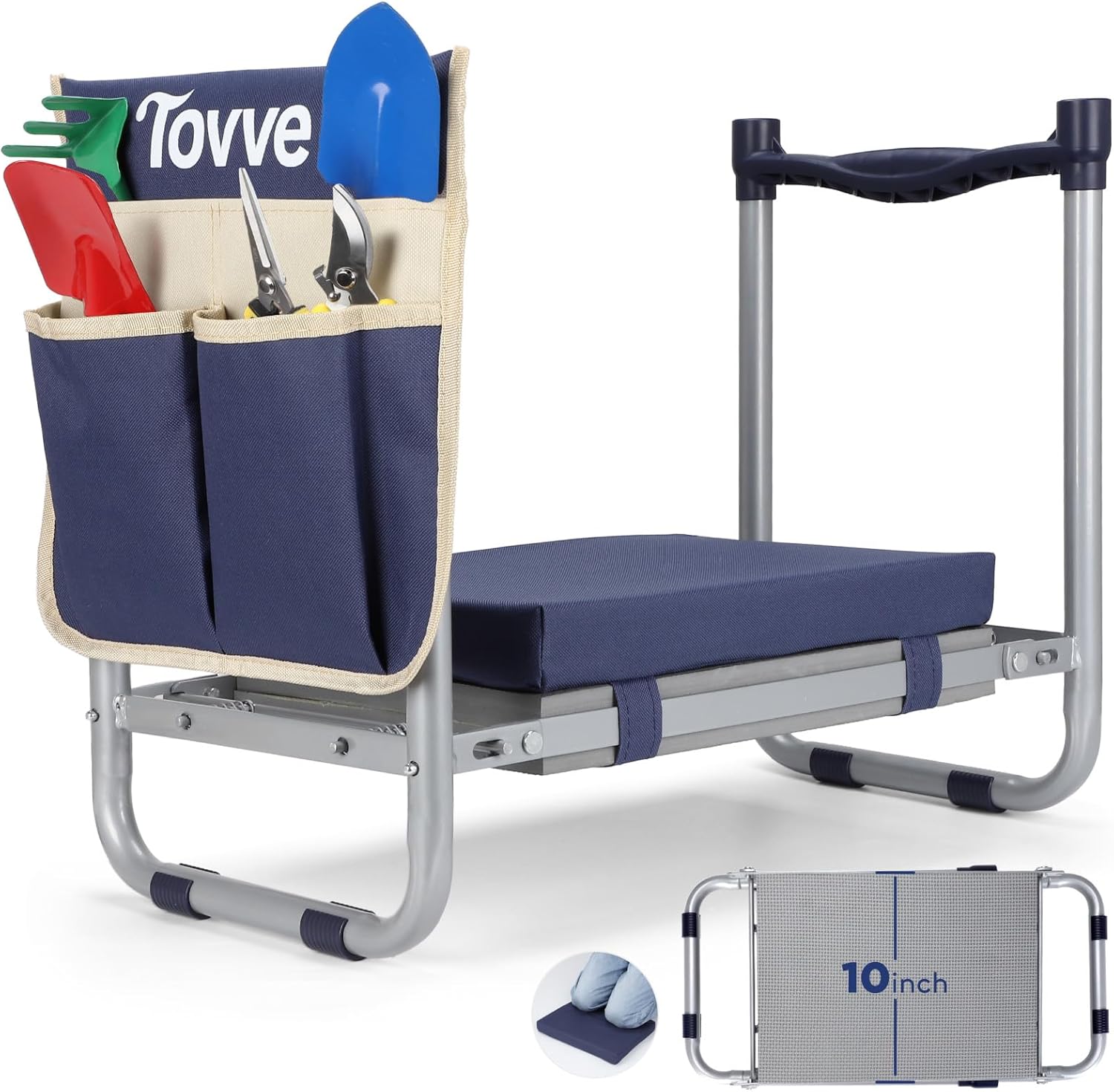 Gardening Tools For Seniors - Foldable Garden Kneeler Seat with Detachable