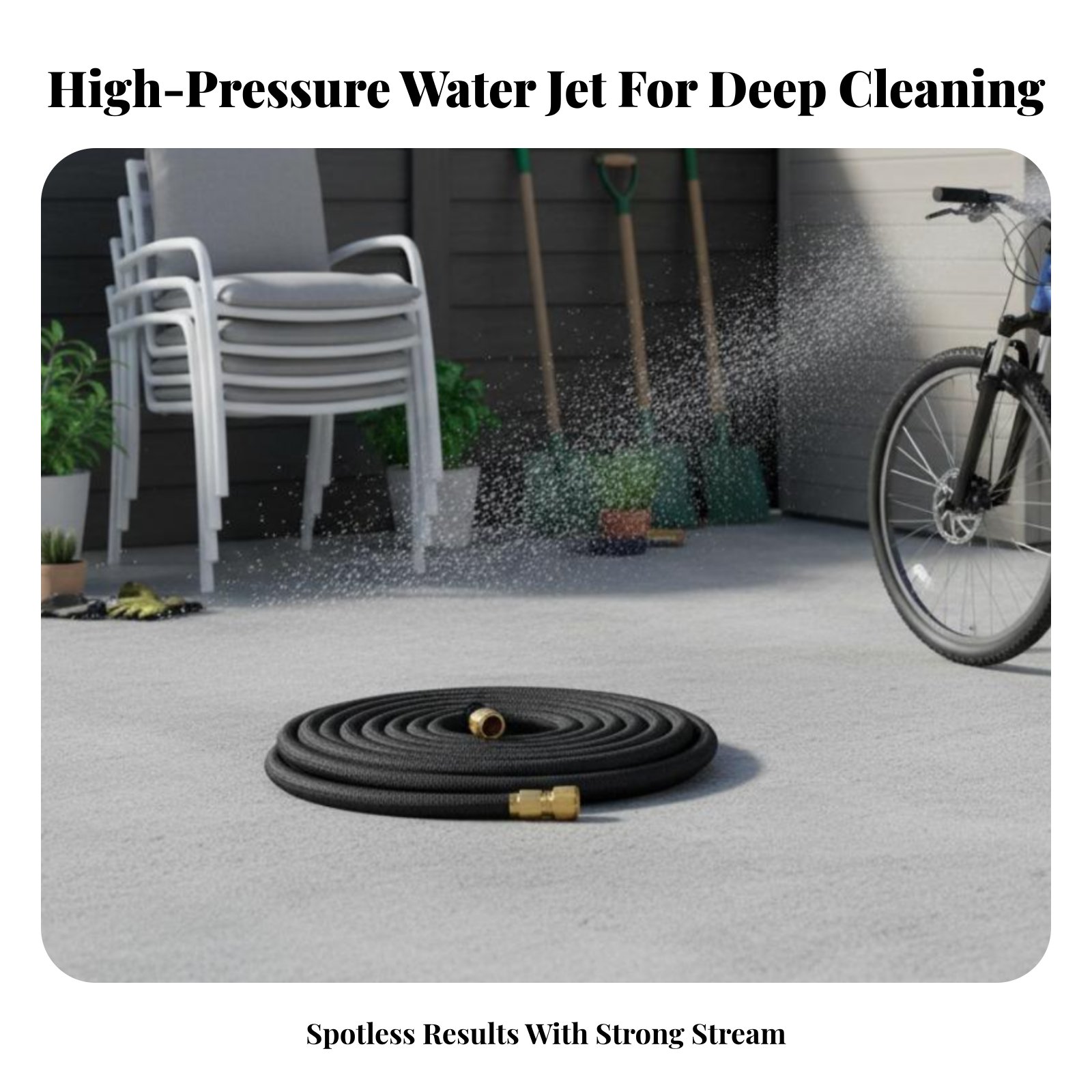 Gardening Tools In English - High Pressure Water Spray Leak-Resistant Design