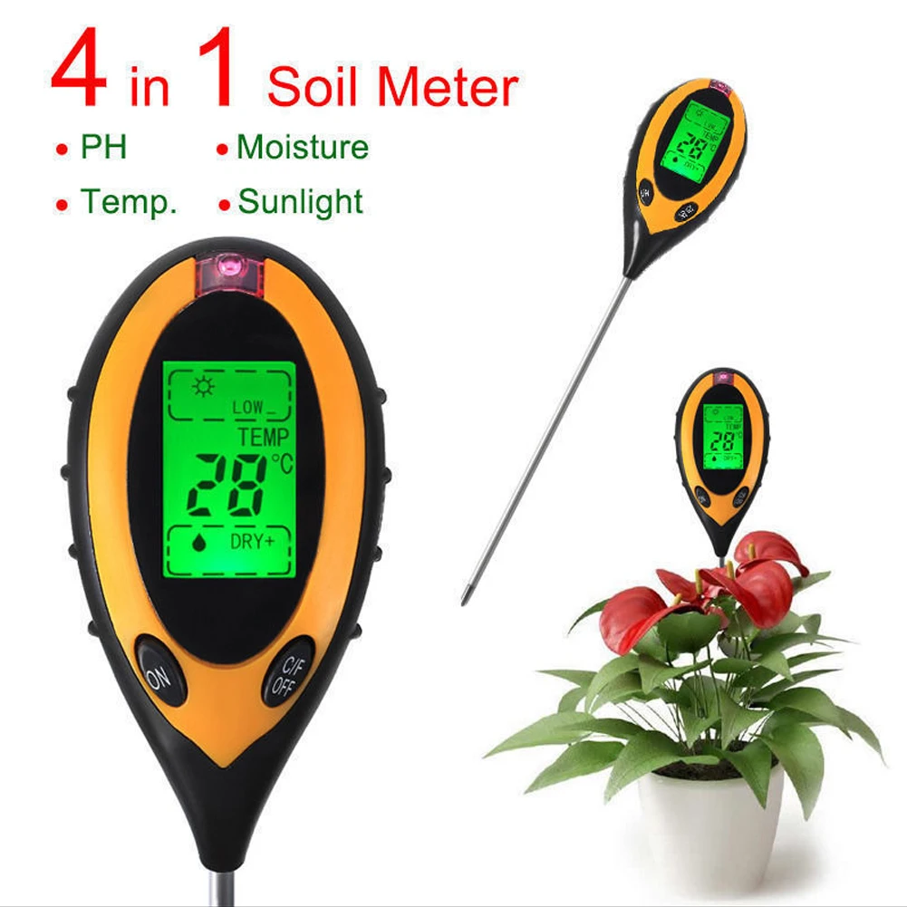 Soil Ph Meter - Professional Soil PH Meter 4 In1