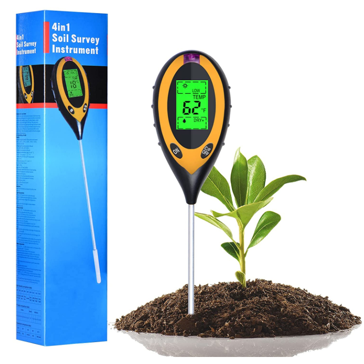 Soil Ph Meter - 4 in 1 PH Light Temp