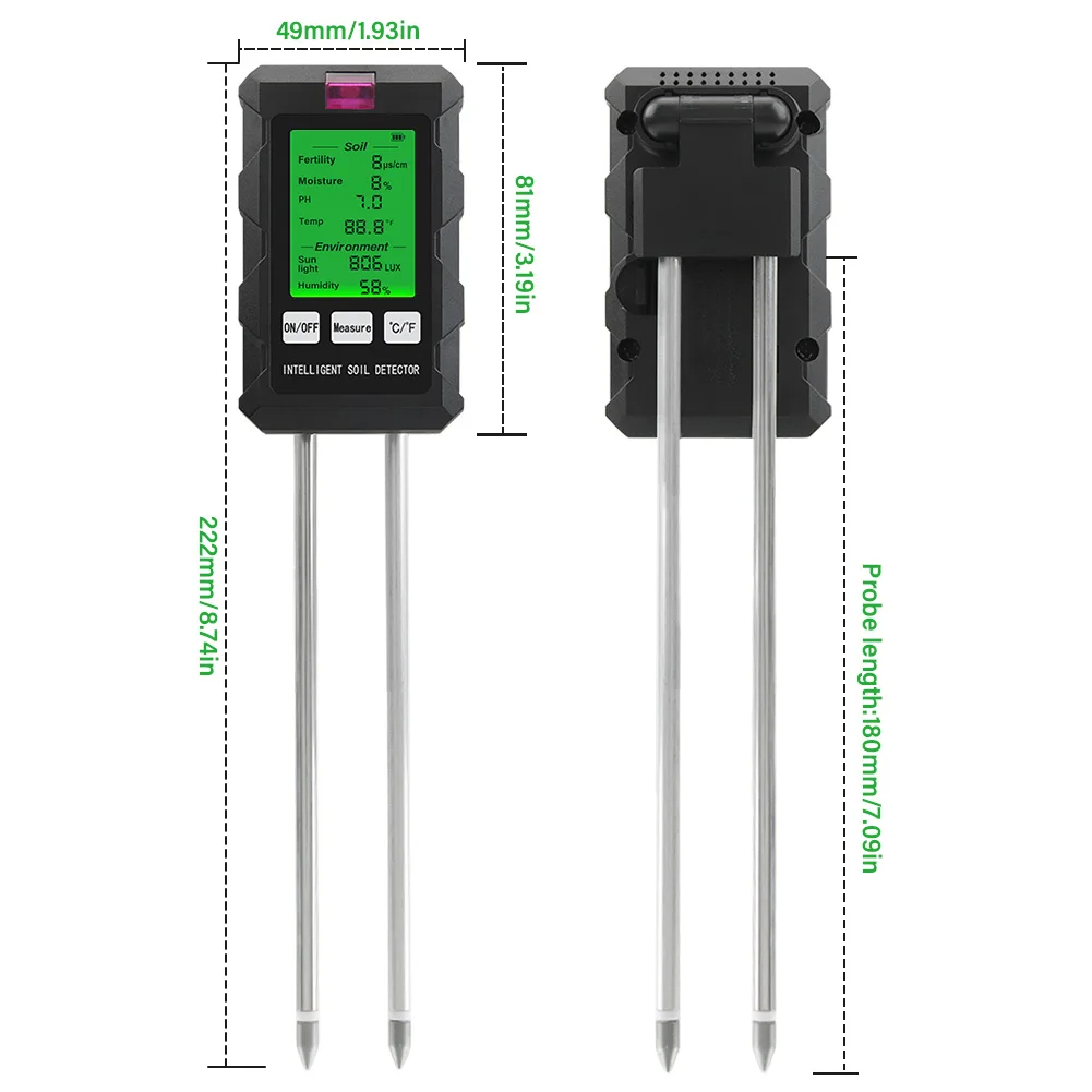 Soil Ph Meter - ST03 Six-in-One Soil Tester Moisture Meter