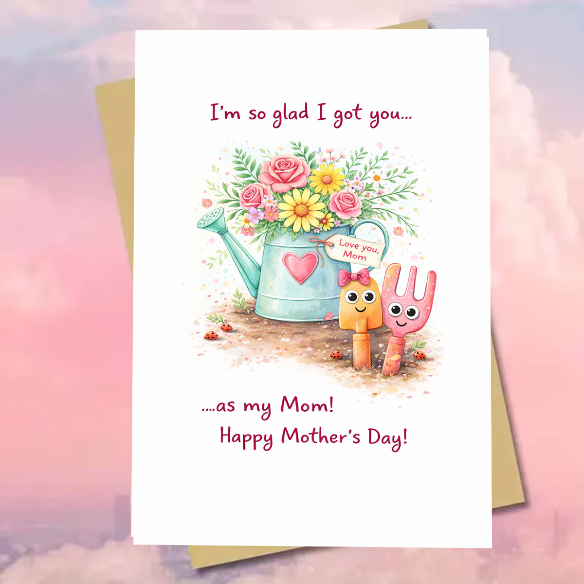Gardening Tools Mothers Day - 1pc screen with cute gardening tools