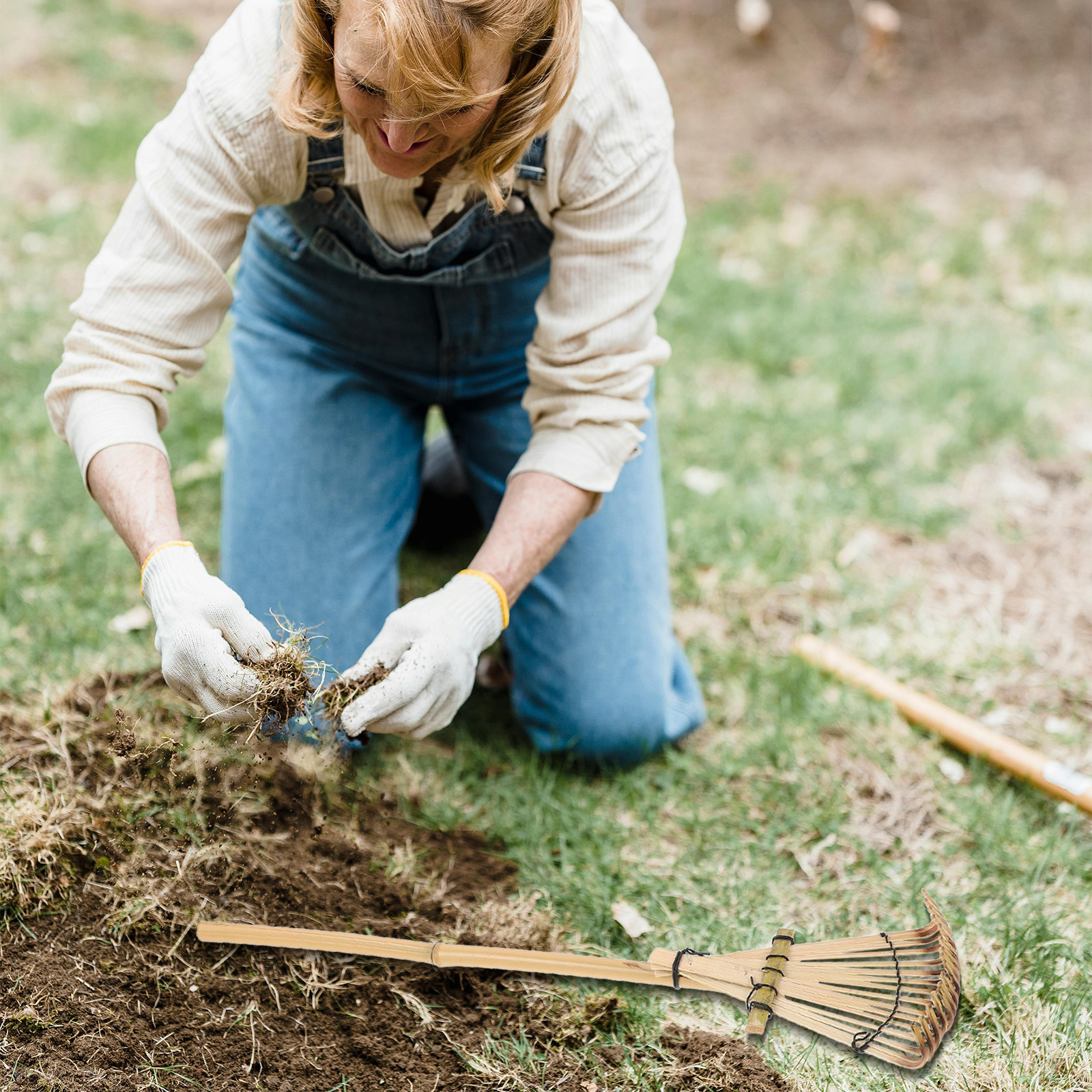 Gardening Hand Tools Japanese - Garden Hand Rake Bamboo Japanese Style