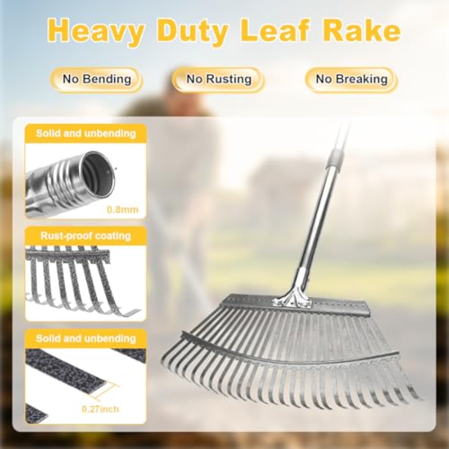 Adjustable Leaf Rake, 18-Inch  – Gardening Hand Tools Yard Bewertung und Preis