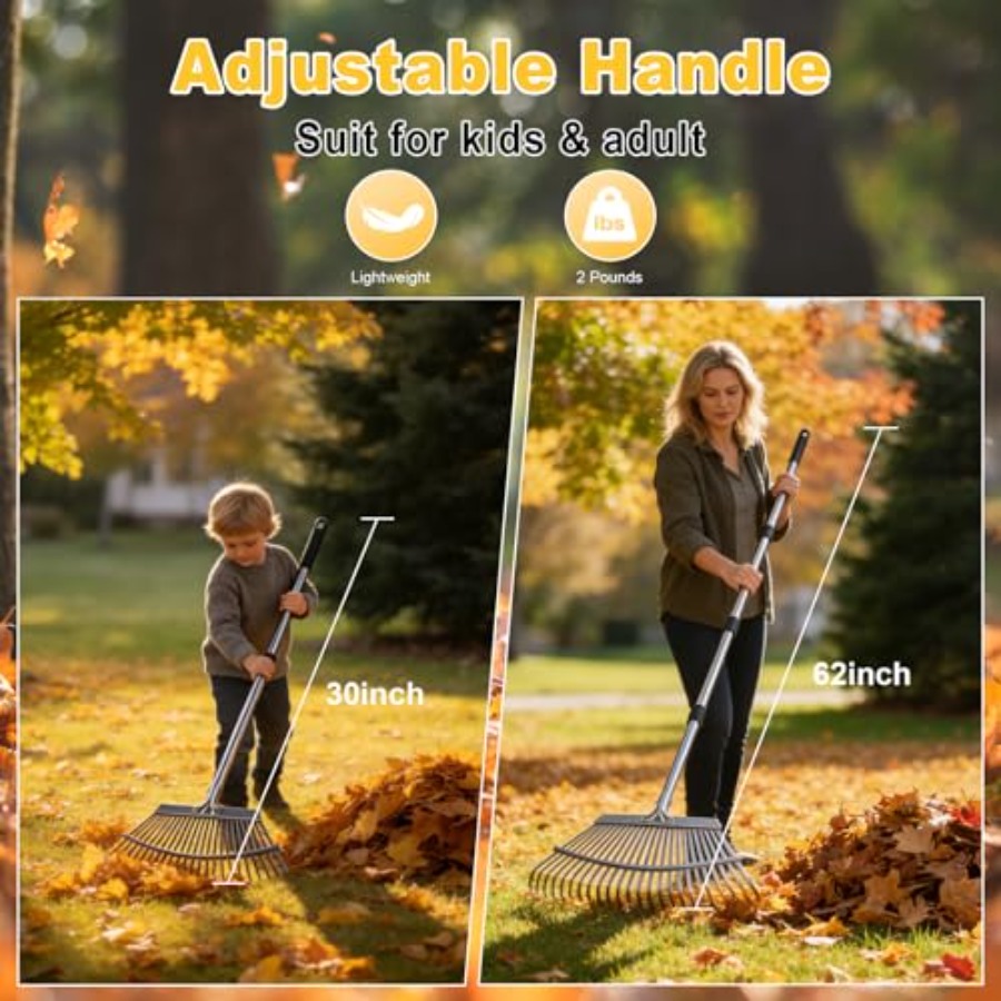 Adjustable Leaf Rake, 18-Inch  – Gardening Hand Tools Yard Bewertung und Preis