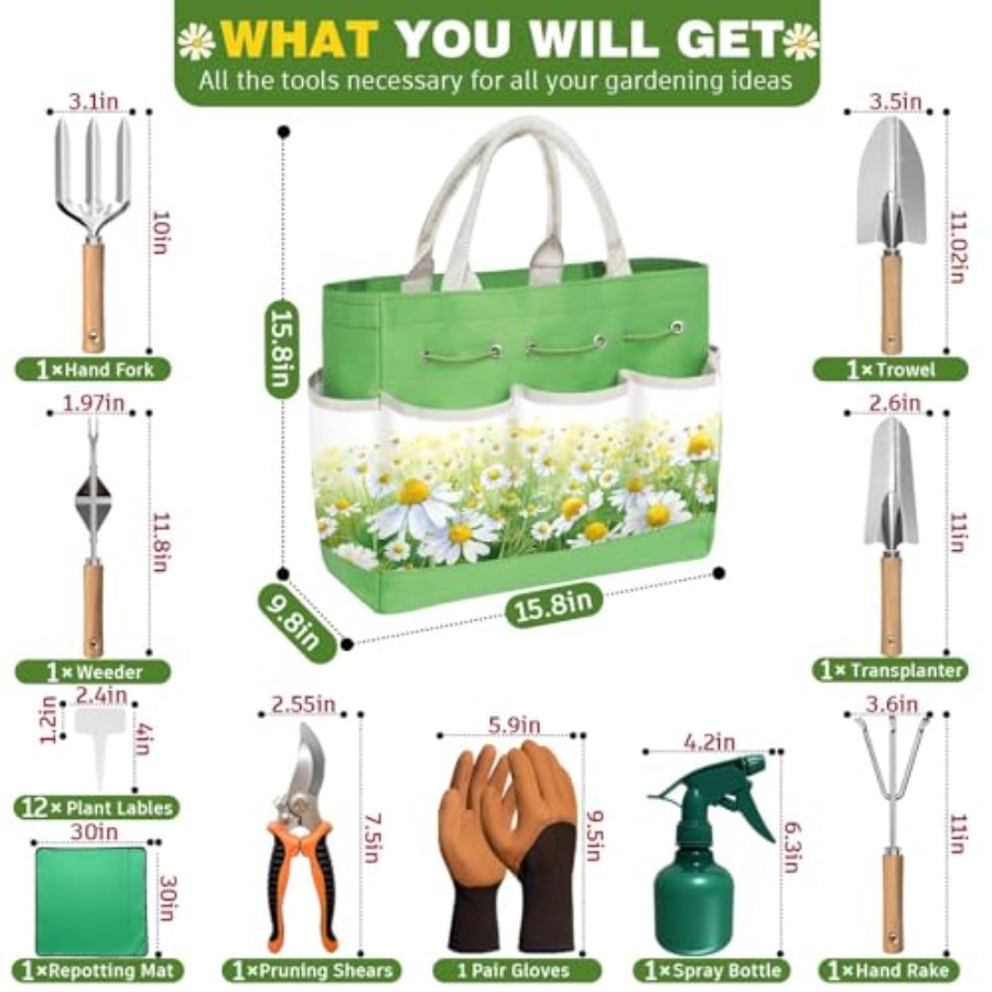 22Pcs Garden Tools Set for Wom – Gardening Tools Mothers Day Bewertung und Preis