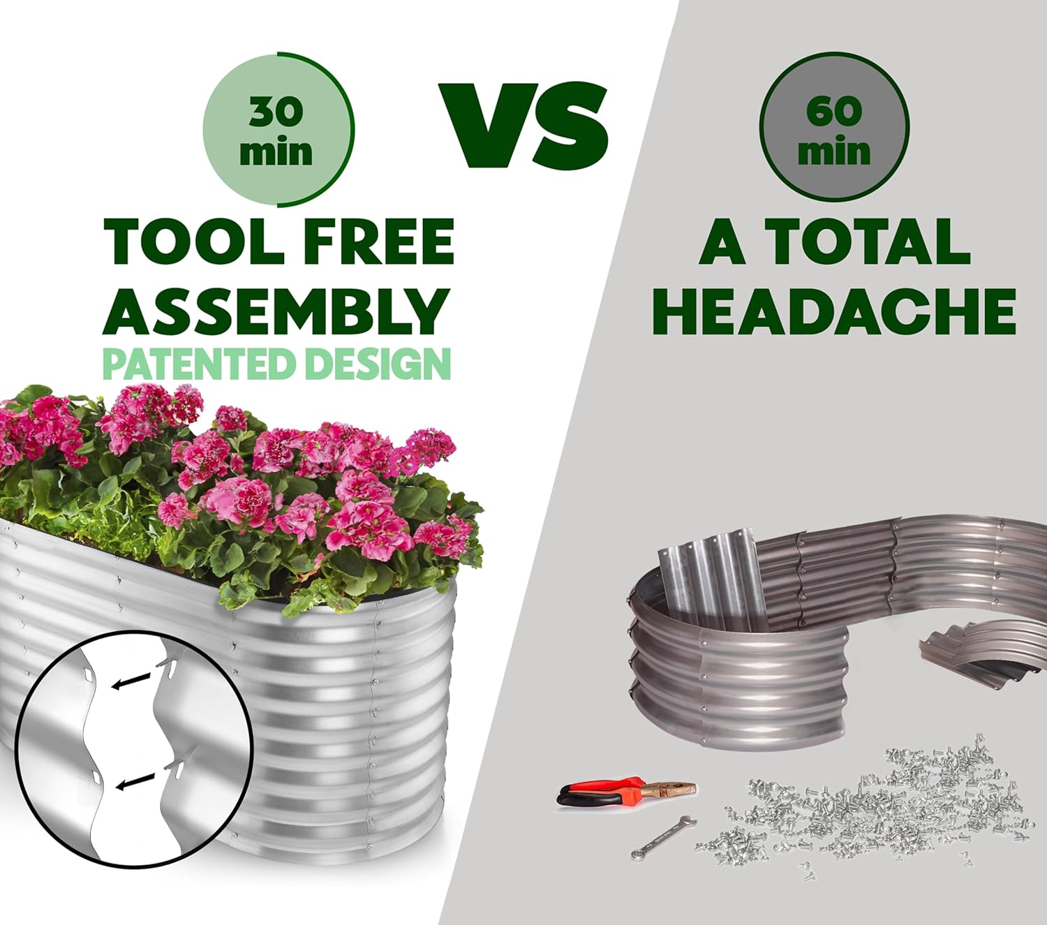 Galvanized Raised Garden Bed 8 – Gardening Tools Vegetables Bewertung und Preis