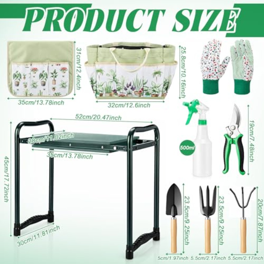 9 Pcs Garden Kneeler and Seat  – Gardening Tools For Seniors Bewertung und Preis