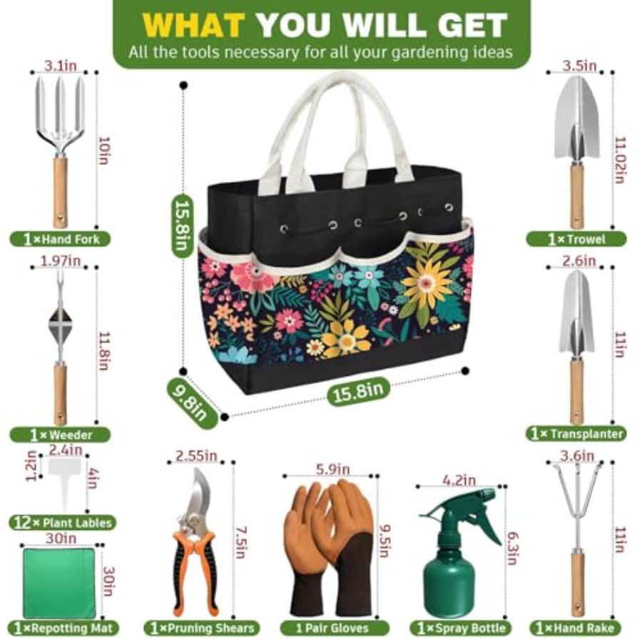22Pcs Gardening Tools Set for  – Gardening Tools Mothers Day Bewertung und Preis