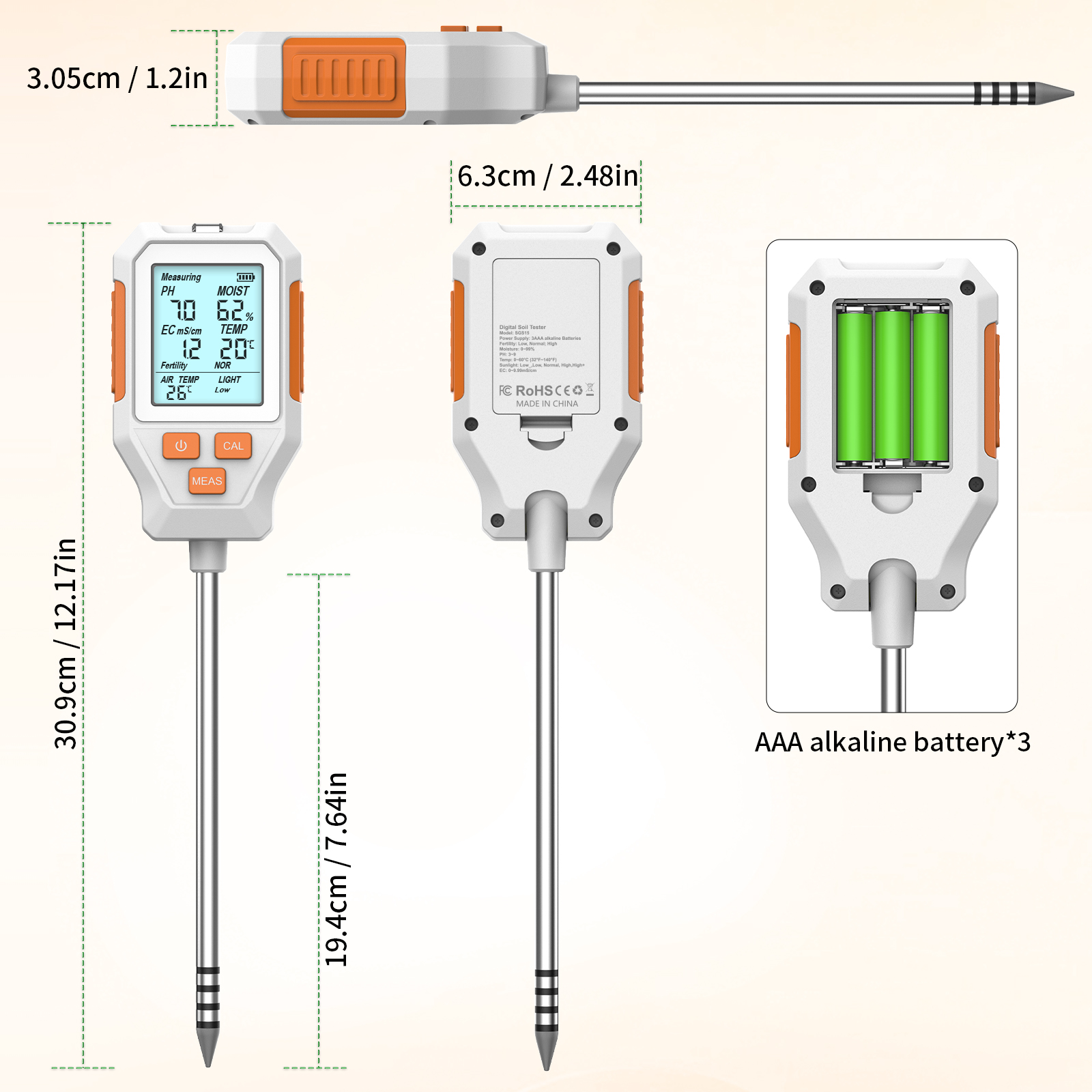 New LCD Soil 7 in 1 PH/EC/Temp – Soil Ph Meter Bewertung und Preis