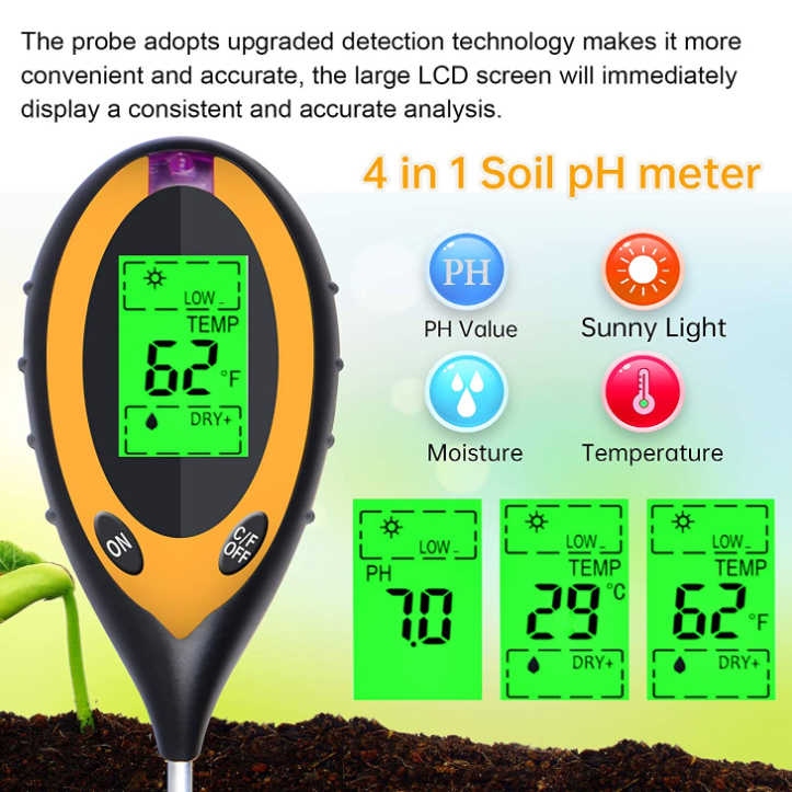 4 in 1 PH Light Temp Moisture  – Soil Ph Meter Bewertung und Preis