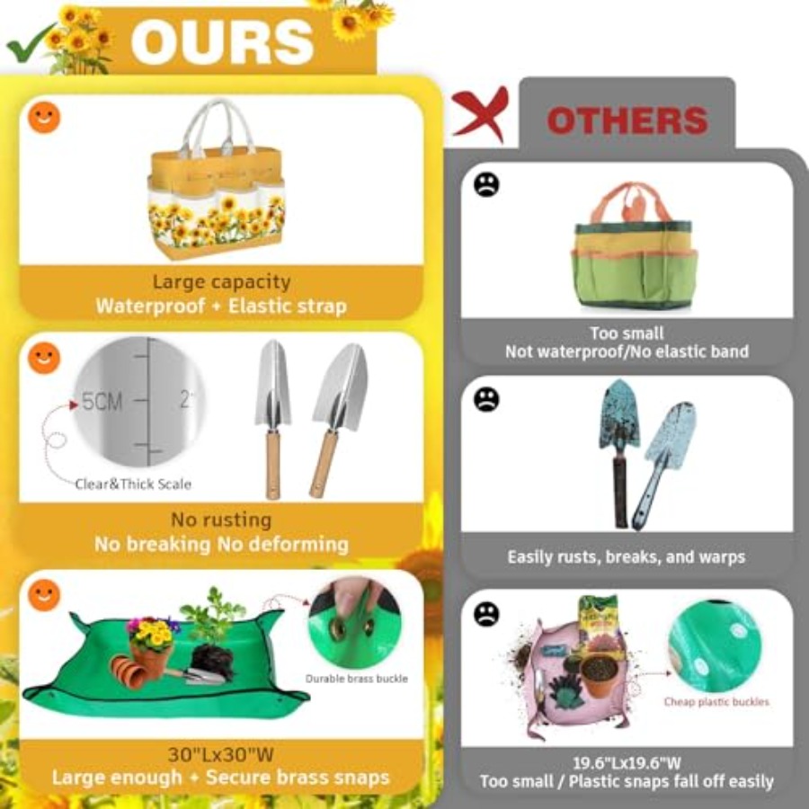 22Pcs Gardening Tools Set for  – Gardening Tools Mothers Day Bewertung und Preis