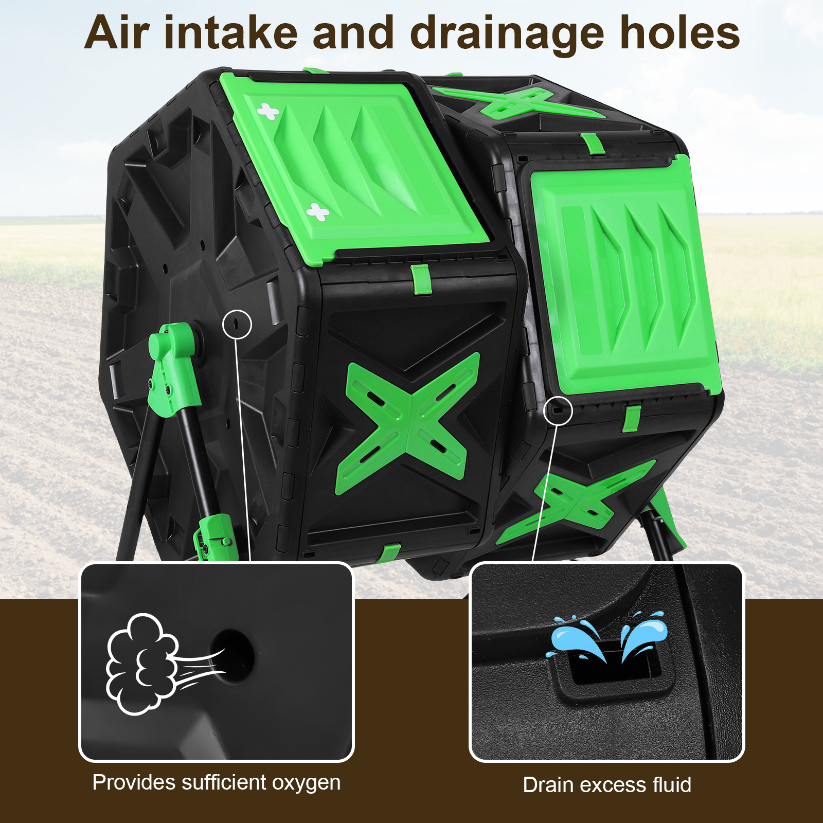 140L Dual Chamber Composting T – Compost Bin Bewertung und Preis