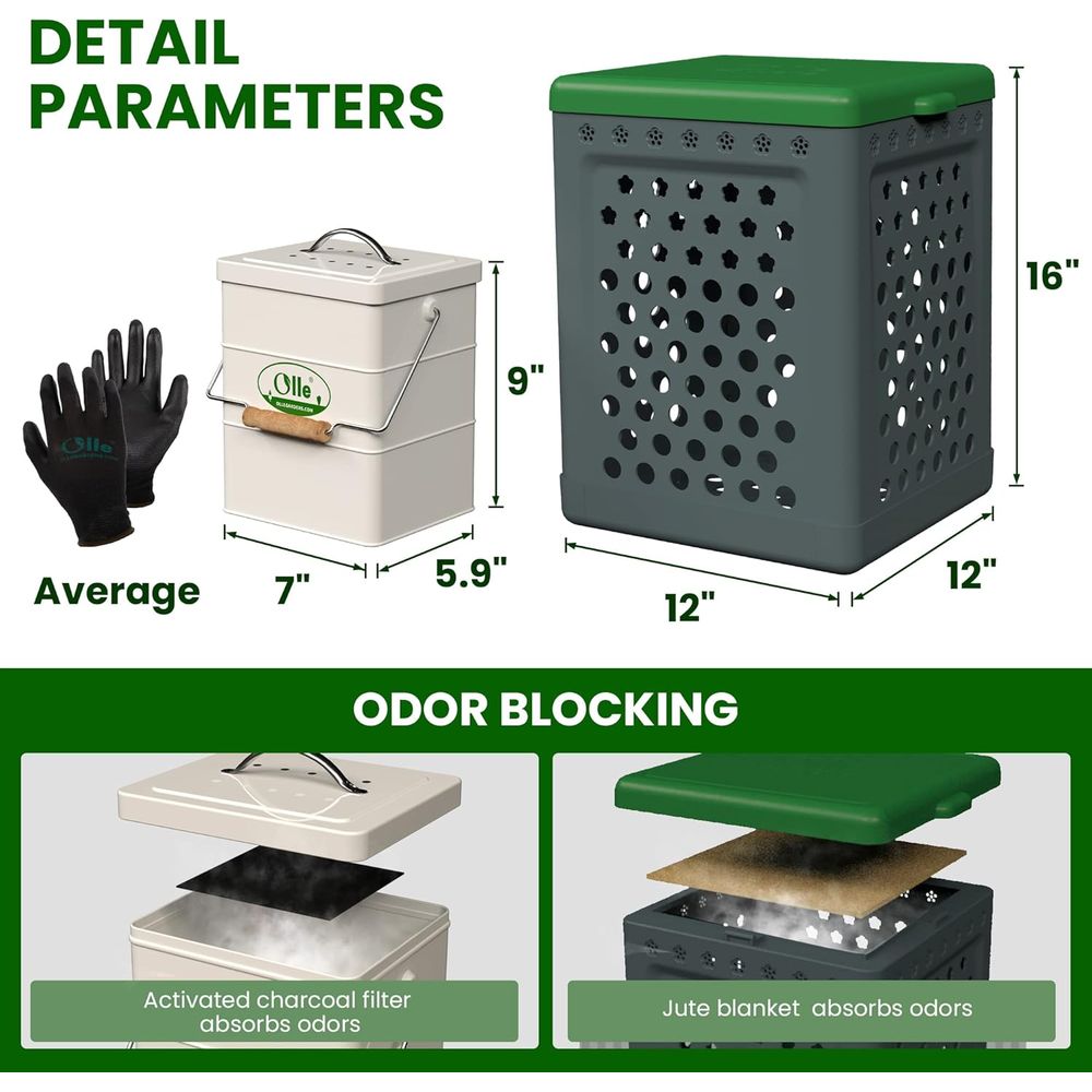 1-Gallon Kitchen Composter wit – Compost Bin Bewertung und Preis