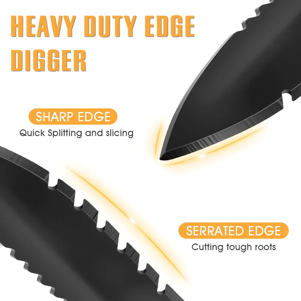 Garden Shovel Double Serrated  – Gardening Hand Tools Yard Bewertung und Preis