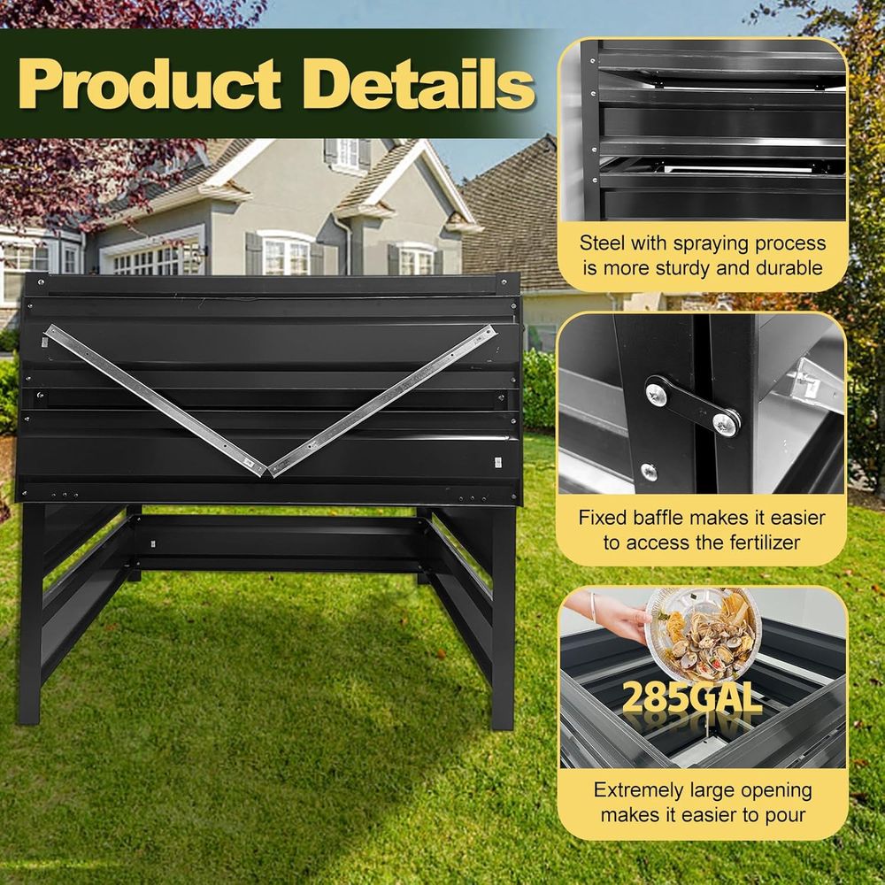 Compost Bin Outdoor - 285 Gall – Compost Bin Bewertung und Preis