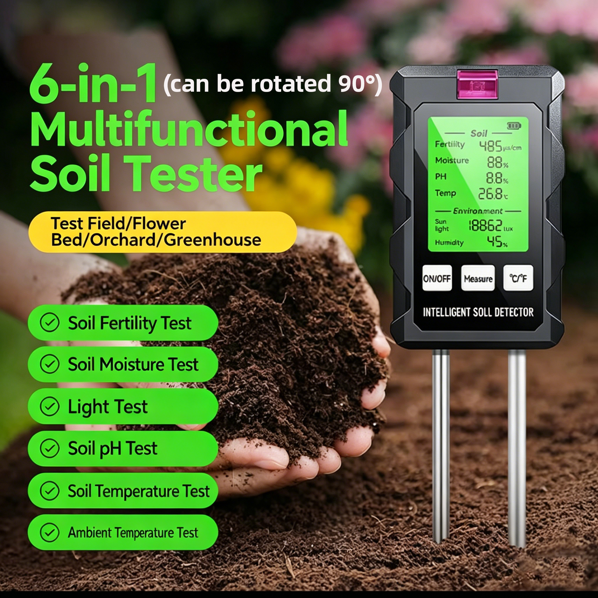 6 in 1 Soil PH Meter Sunlight  – Soil Ph Meter Bewertung und Preis