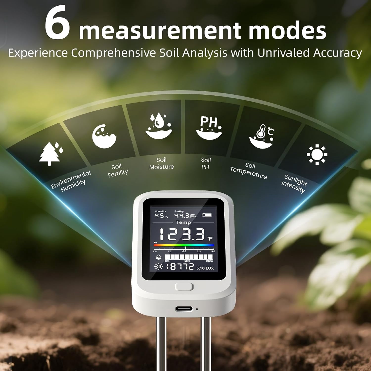 6-in-1 Soil PH Tester Double N – Soil Ph Meter Bewertung und Preis
