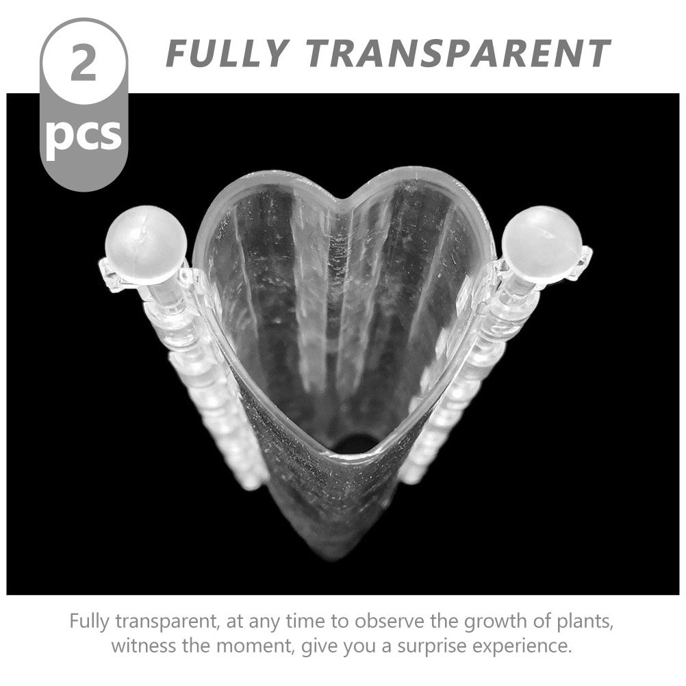 2Pcs Heart-Shaped Transparent  – Gardening Tools Vegetables Bewertung und Preis