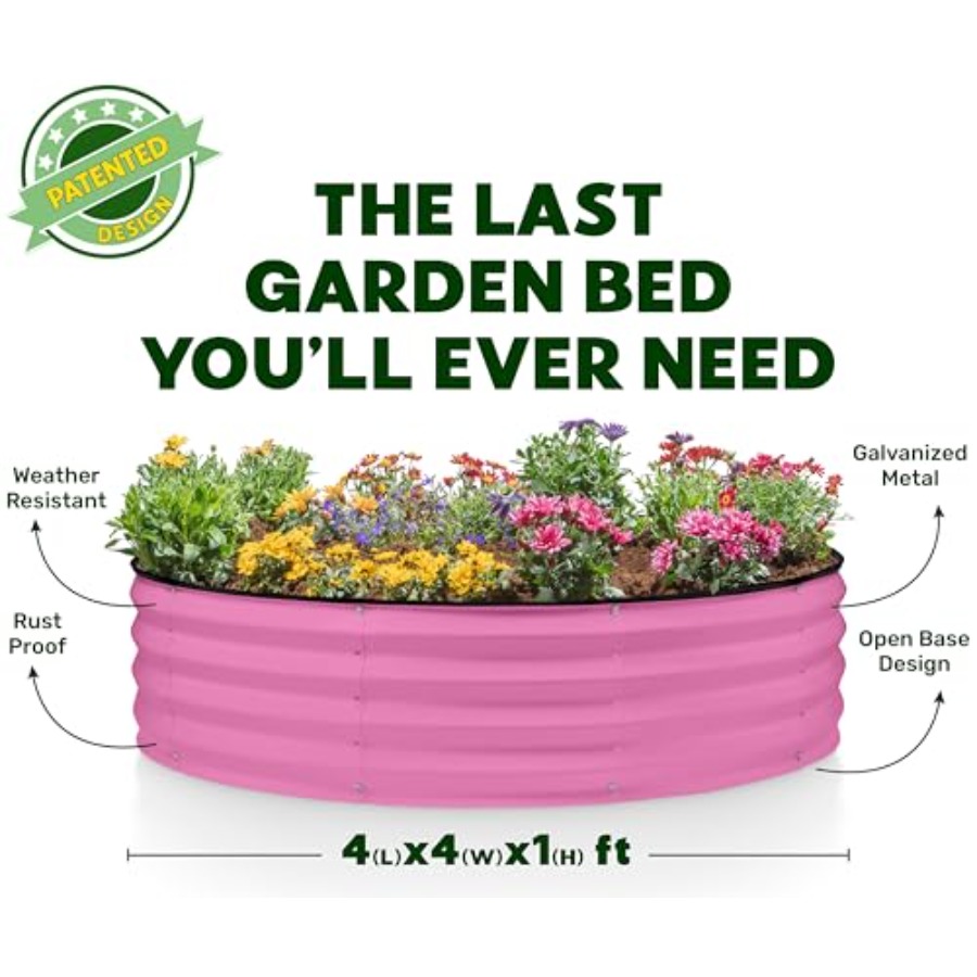 Round Galvanized Raised Garden – Gardening Tools Vegetables Bewertung und Preis
