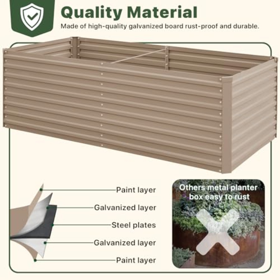 Galvanized Raised Garden Bed f – Gardening Tools Vegetables Bewertung und Preis