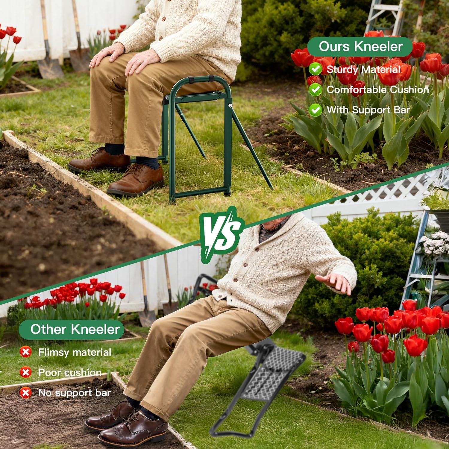 Foldable Garden Kneeler & Seat – Gardening Tools For Seniors Bewertung und Preis