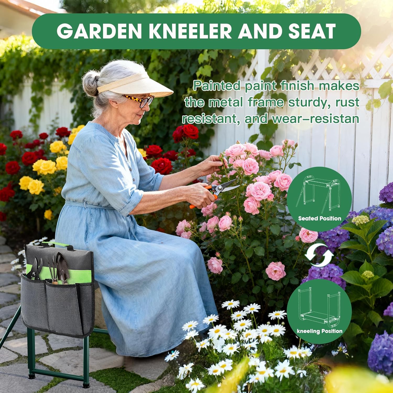 Foldable Garden Kneeler & Seat – Gardening Tools For Seniors Bewertung und Preis